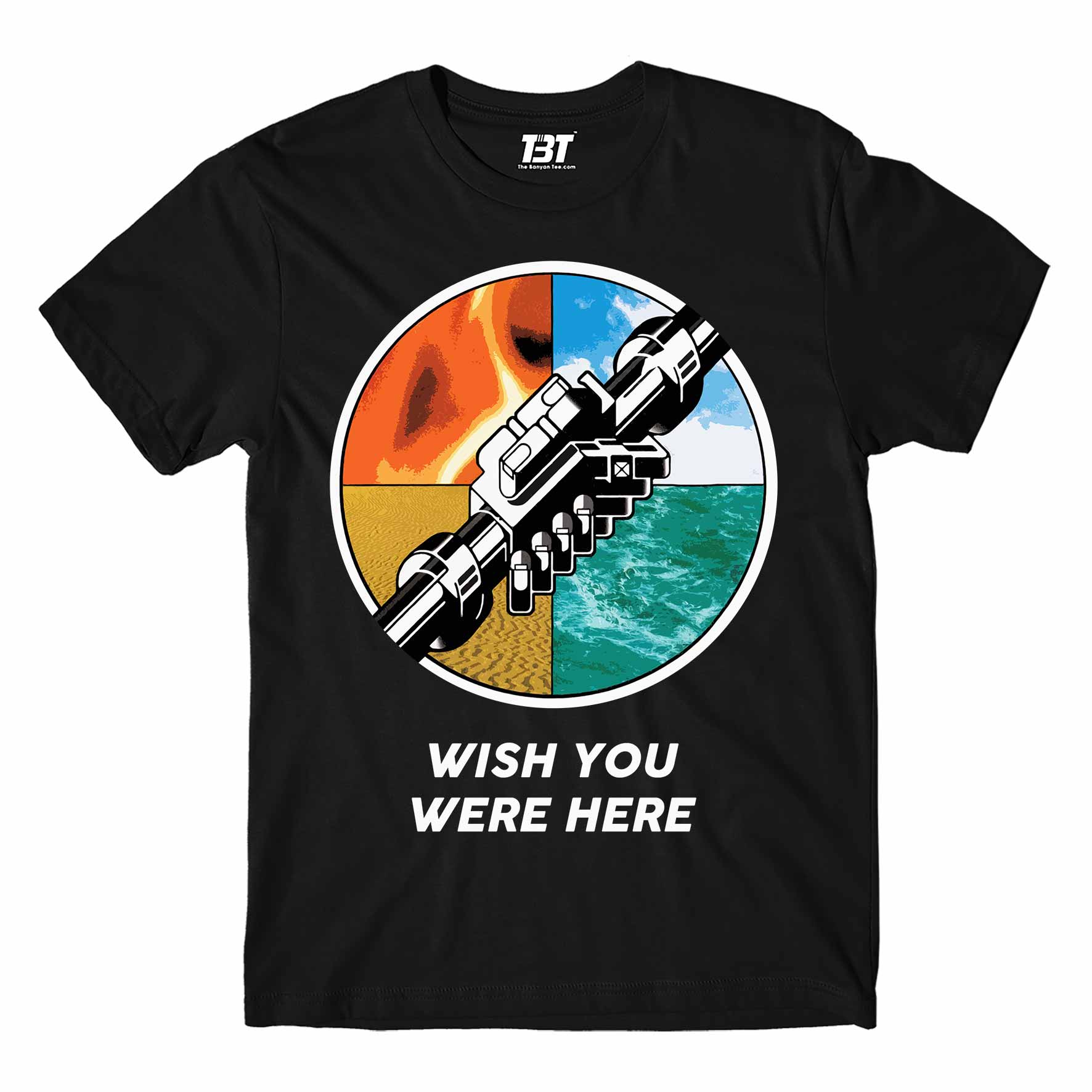 Pink Floyd T-shirt - Wish You Were Here T-shirt The Banyan Tee TBT sports mens united states of america usa full meesho women boys flipkart