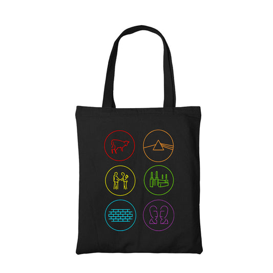 pink floyd album art tote bag hand printed cotton women men unisex