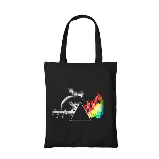 pink floyd dark side of the moon fan art tote bag hand printed cotton women men unisex