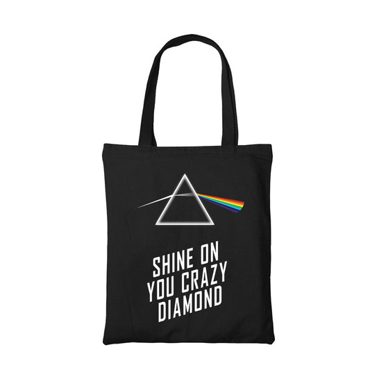 pink floyd shine on you crazy diamond tote bag hand printed cotton women men unisex