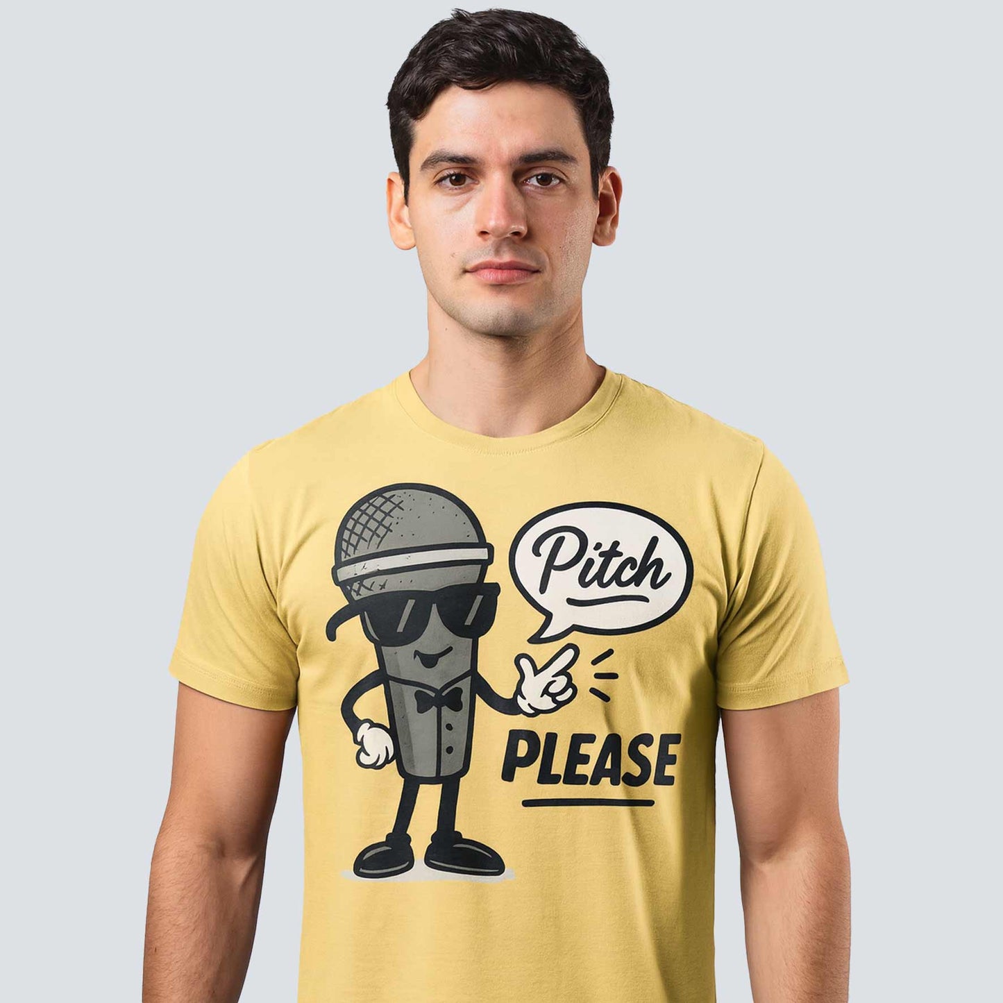 graphic pitch please t-shirt printed graphic stylish buy online united states usa the banyan tee tbt men women girls boys unisex beige 