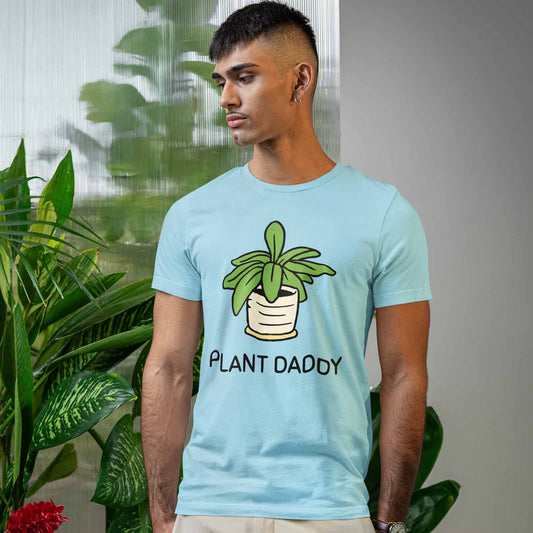 graphic plant daddy t-shirt printed graphic stylish buy online united states usa the banyan tee tbt men women girls boys unisex baby blue 