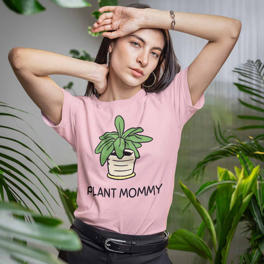 graphic plant mommy t-shirt printed graphic stylish buy online united states usa the banyan tee tbt men women girls boys unisex baby pink 