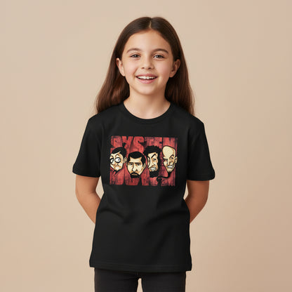 system of a down pop art t-shirt music band buy online united states of america usa the banyan tee tbt men women girls boys unisex black