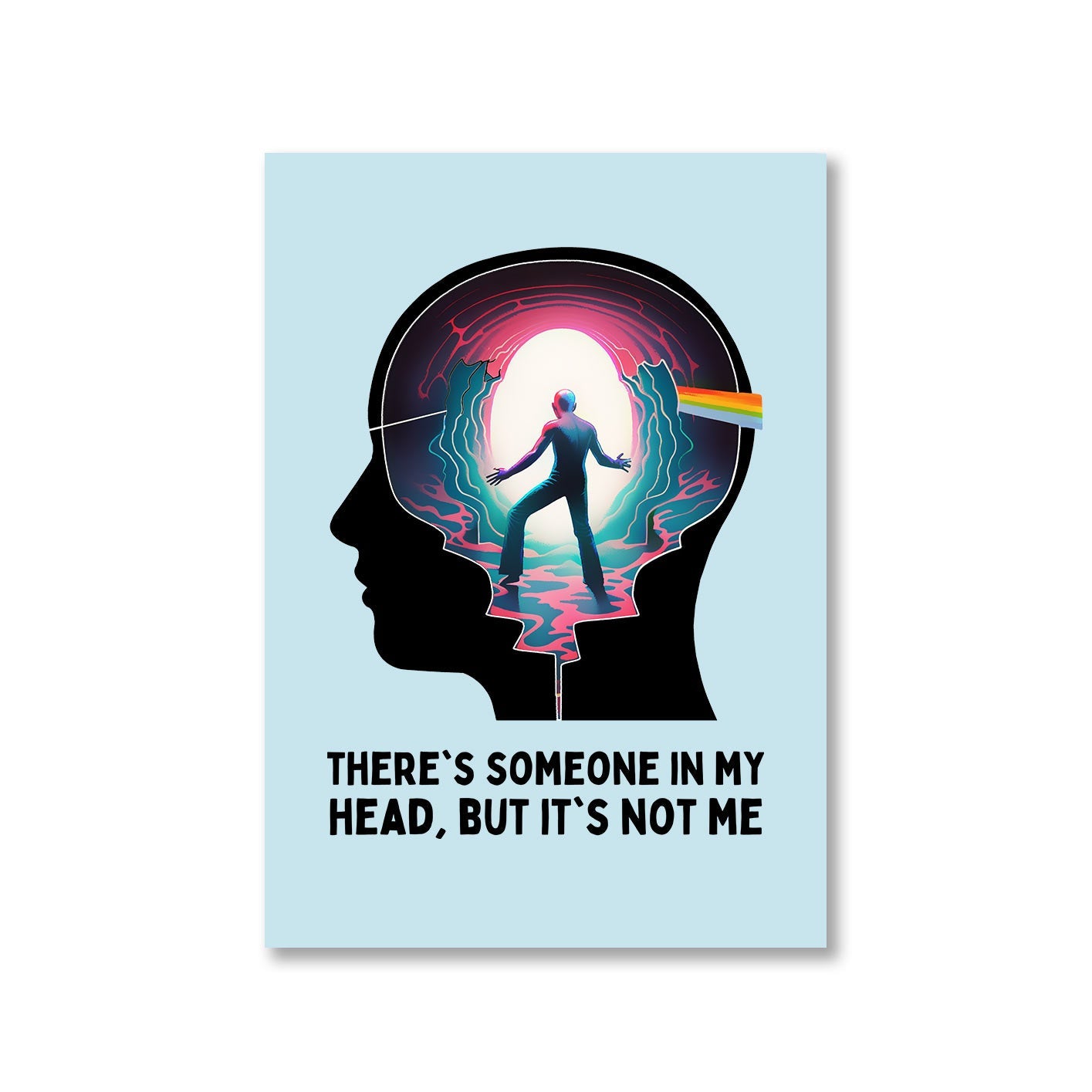 nk Floyd Poster - Brain Damage Posters The Banyan Tee TBT