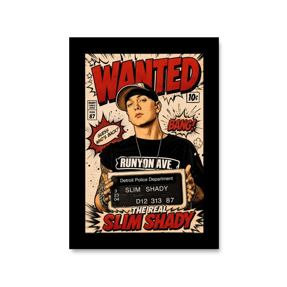 eminem real slim shady poster wall art buy online united states usa the banyan tee tbt 8 x 10 
