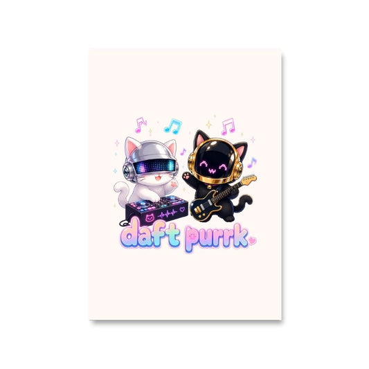 daft punk daft purrk poster wall art buy online united states usa the banyan tee tbt 8 x 10 