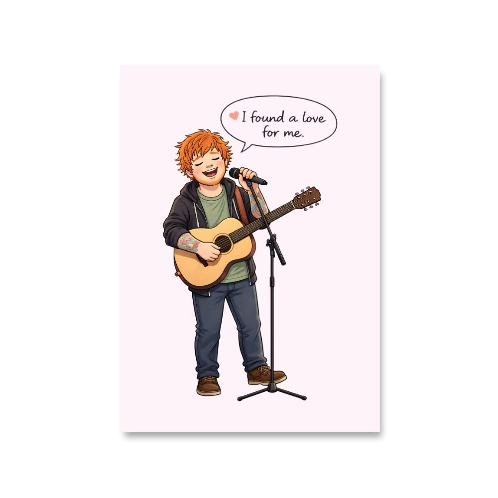 ed sheeran i found a love poster wall art buy online united states usa the banyan tee tbt 8 x 10 