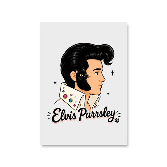 elvis presley purrsley poster wall art buy online united states usa the banyan tee tbt 8 x 10 