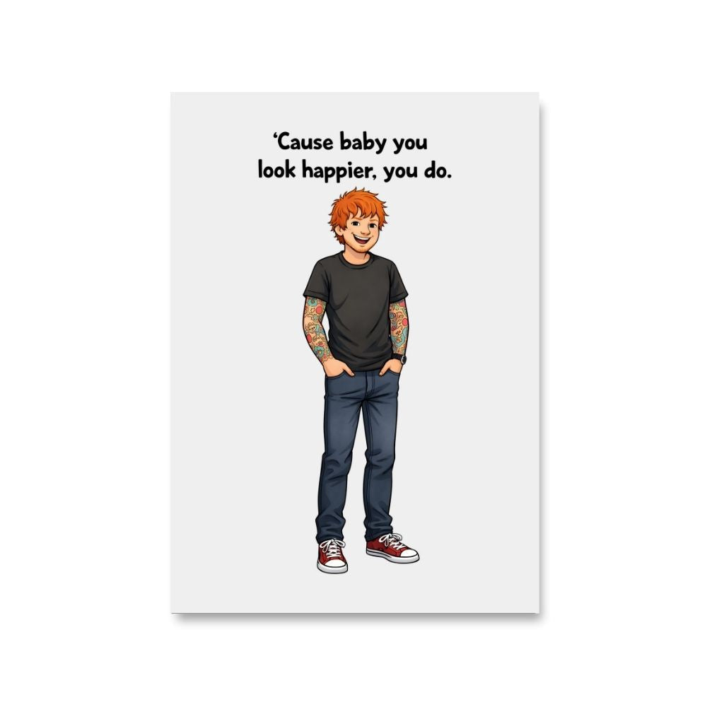 ed sheeran happier poster wall art buy online united states usa the banyan tee tbt 8 x 10 