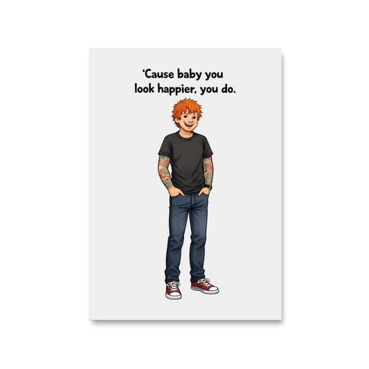 ed sheeran happier poster wall art buy online united states usa the banyan tee tbt 8 x 10 