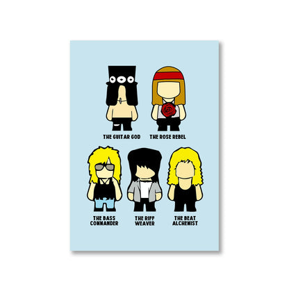 guns n' roses toon rebels poster wall art buy online united states of america usa the banyan tee tbt a4 