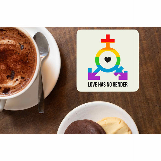 pride love has no gender coasters wooden table cups indian printed graphic stylish buy online india the banyan tee tbt men women girls boys unisex  - lgbtqia+