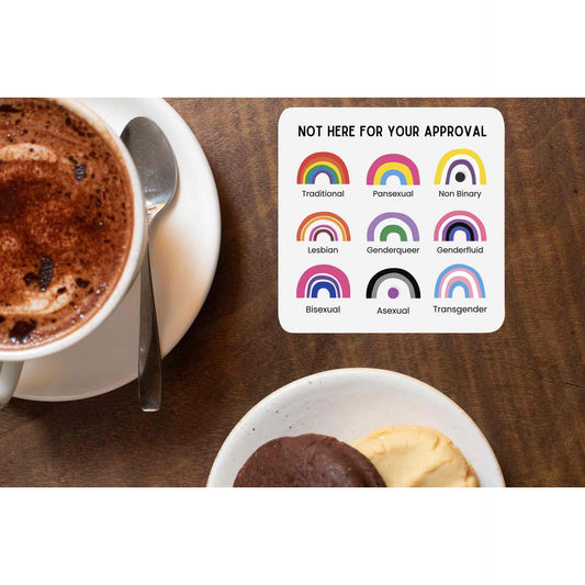 pride not here for your approval coasters wooden table cups indian printed graphic stylish buy online india the banyan tee tbt men women girls boys unisex  - lgbtqia+