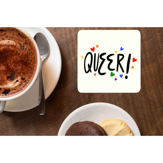 pride queer coasters wooden table cups indian printed graphic stylish buy online india the banyan tee tbt men women girls boys unisex  - lgbtqia+