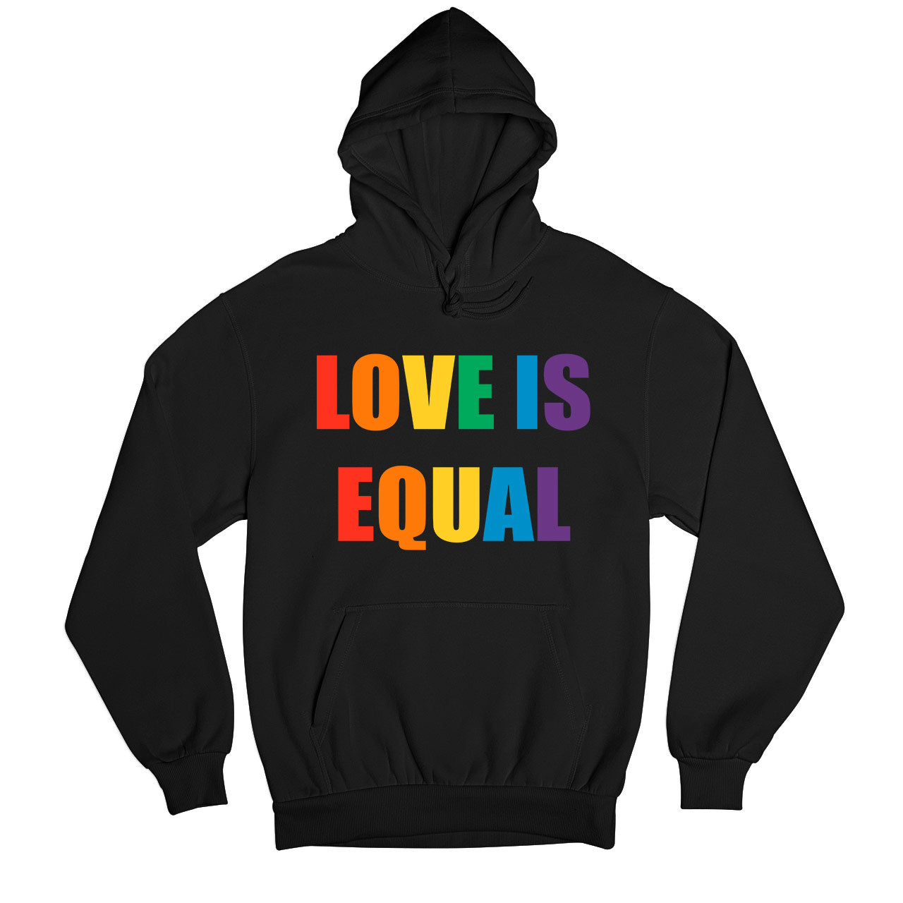 pride love is equal hoodie hooded sweatshirt winterwear printed graphic stylish buy online united staes u s the banyan tee tbt men women girls boys unisex black - lgbtqia+