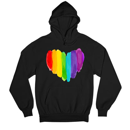 pride rainbow heart hoodie hooded sweatshirt winterwear printed graphic stylish buy online united staes u s the banyan tee tbt men women girls boys unisex gray - lgbtqia+