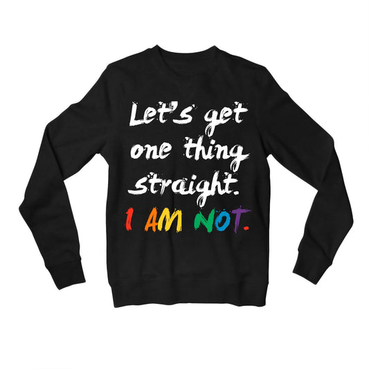 pride let's get one thing straight sweatshirt upper winterwear printed graphic stylish buy online united states usa the banyan tee tbt men women girls boys unisex black - lgbtqia+