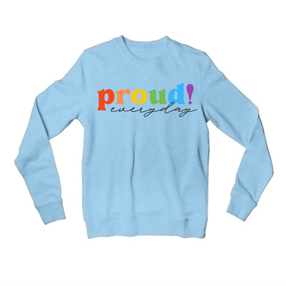 pride proud everyday sweatshirt upper winterwear printed graphic stylish buy online united states usa the banyan tee tbt men women girls boys unisex gray - lgbtqia+