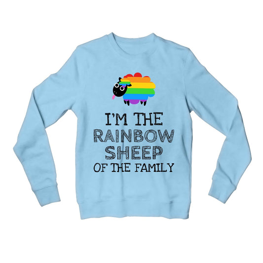 pride rainbow sheep of the family sweatshirt upper winterwear printed graphic stylish buy online united states u s the banyan tee tbt men women girls boys unisex gray - lgbtqia+