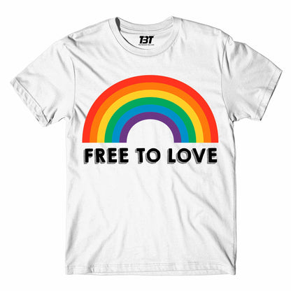 pride free to love t-shirt printed graphic stylish buy online united states u s the banyan tee tbt men women girls boys unisex white - lgbtqia+