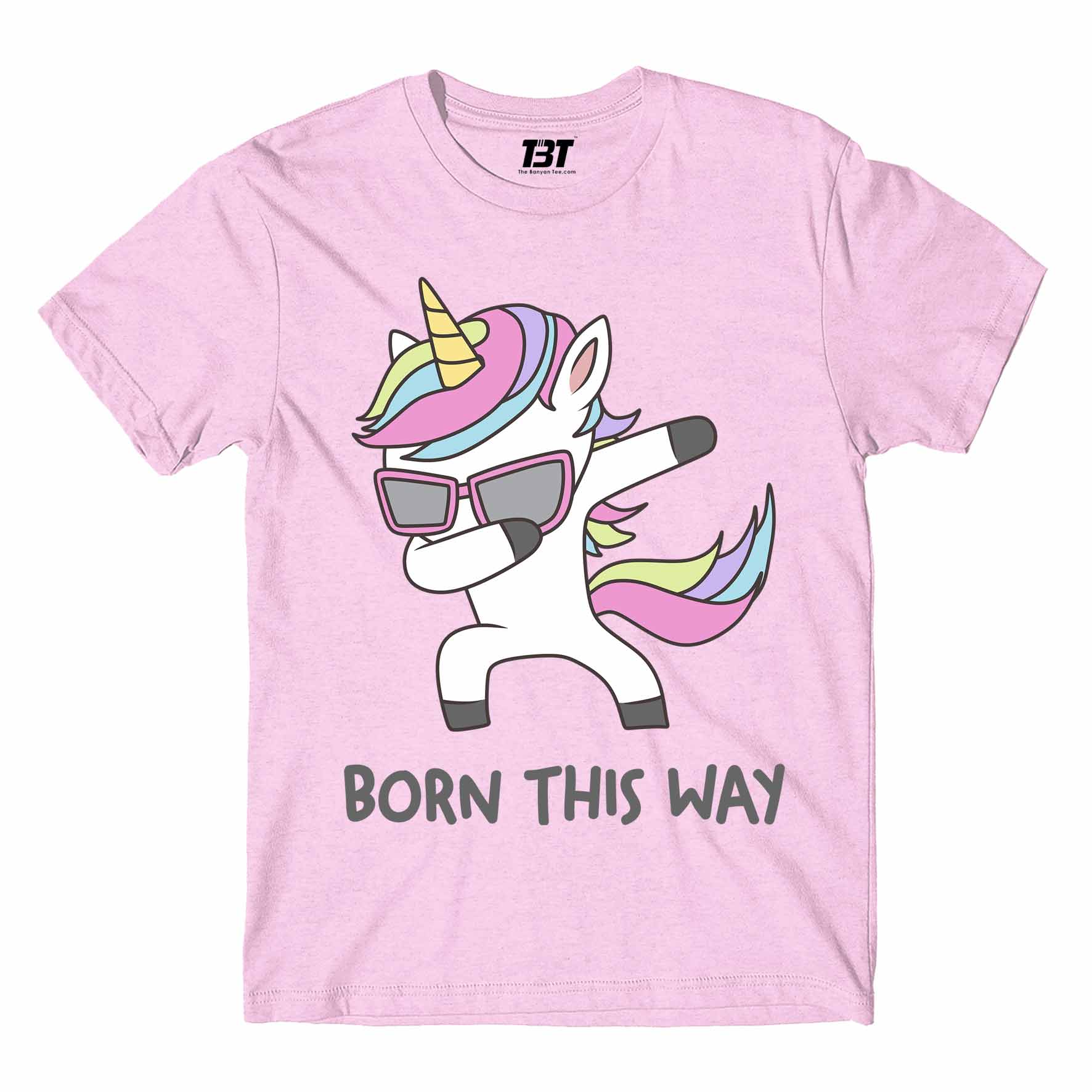 pride born this way t-shirt printed graphic stylish buy online united states u s the banyan tee tbt men women girls boys unisex baby pink - lgbtqia+