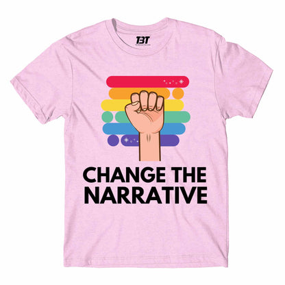 pride change the narrative t-shirt printed graphic stylish buy online united states u s the banyan tee tbt men women girls boys unisex white - lgbtqia+