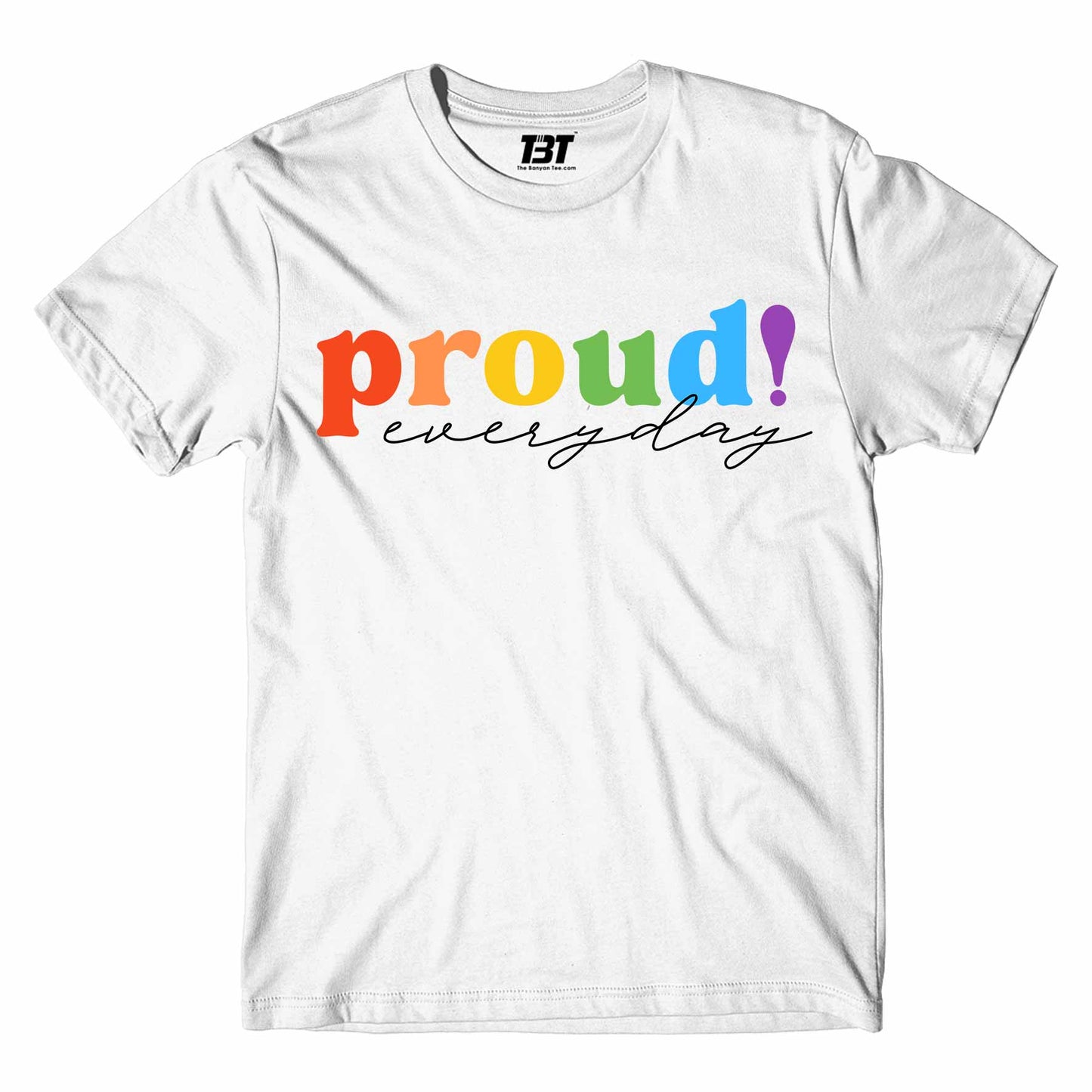 pride proud everyday t-shirt printed graphic stylish buy online united states u s the banyan tee tbt men women girls boys unisex white - lgbtqia+