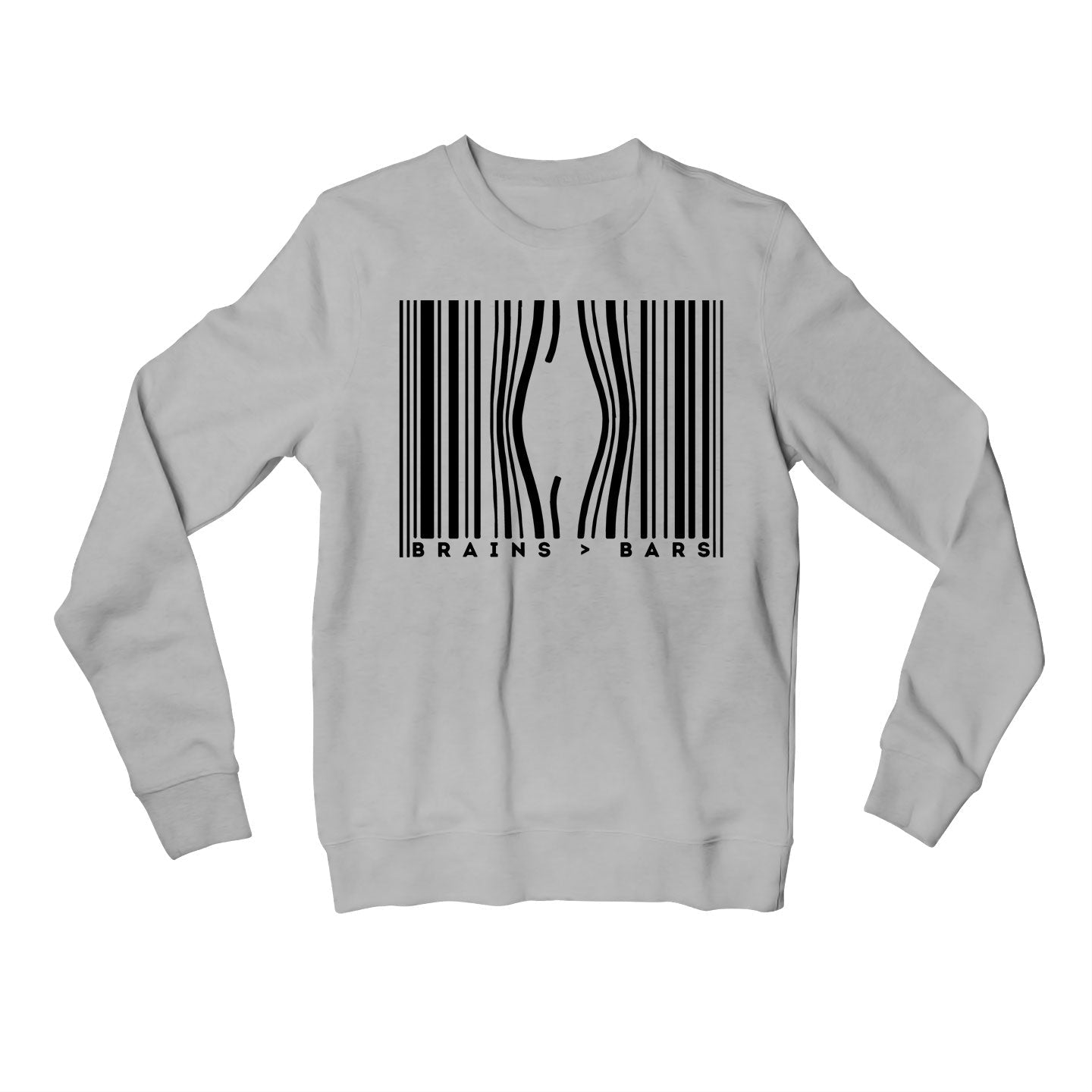 prison break brains above bars sweatshirt upper winterwear tv & movies buy online united states usa the banyan tee tbt men women girls boys unisex gray