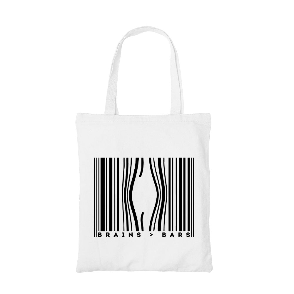 prison break brains above bars tote bag cotton printed tv & movies buy online united states usa the banyan tee tbt men women girls boys unisex