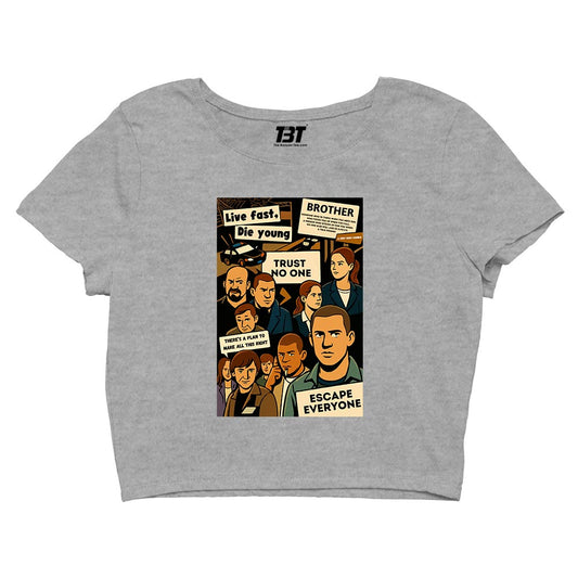 prison break escape everyone crop top tv & movies buy online united states of america usa the banyan tee tbt men women girls boys unisex s