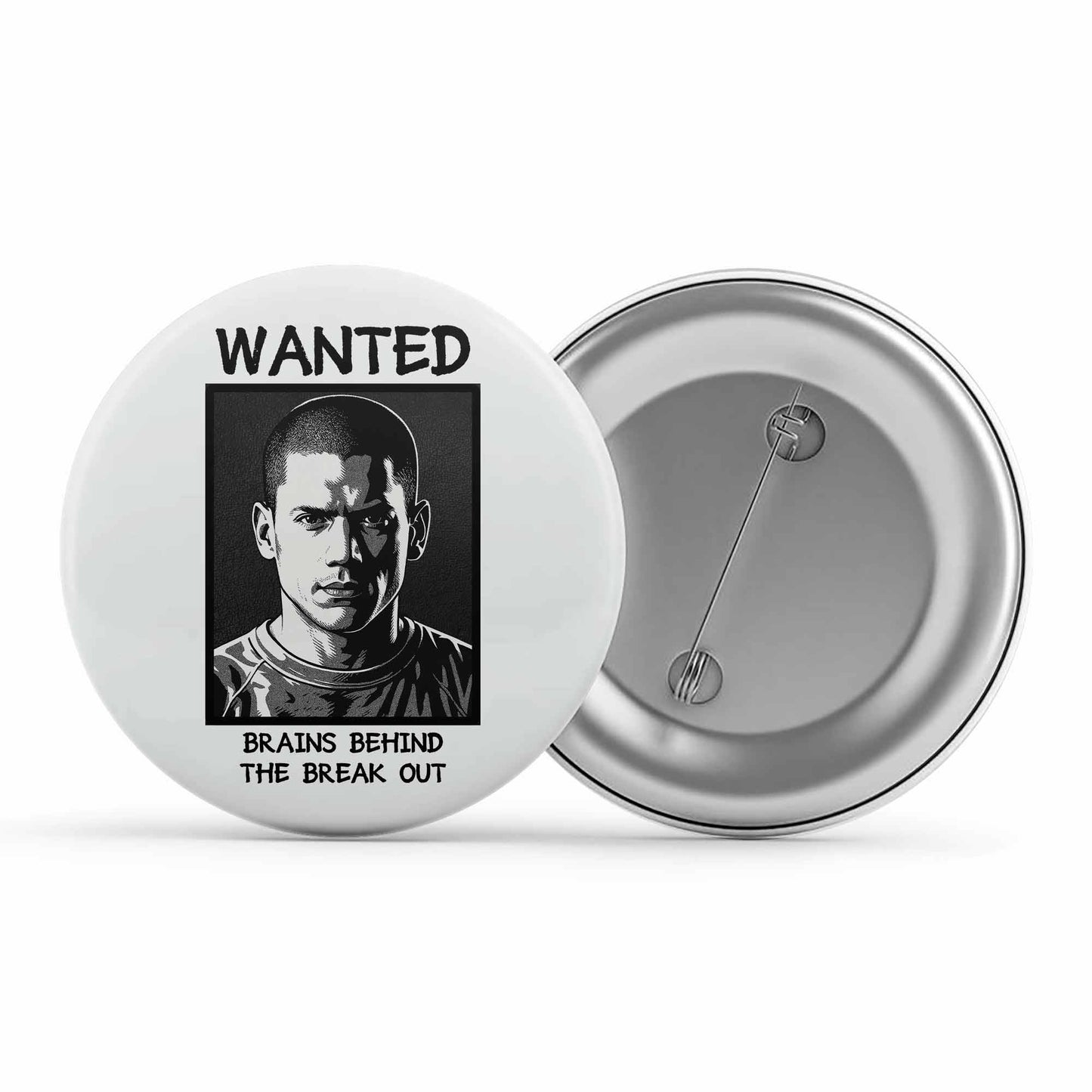 prison break brains behind the breakout badge pin button tv & movies buy online united states us the banyan tee tbt men women girls boys unisex