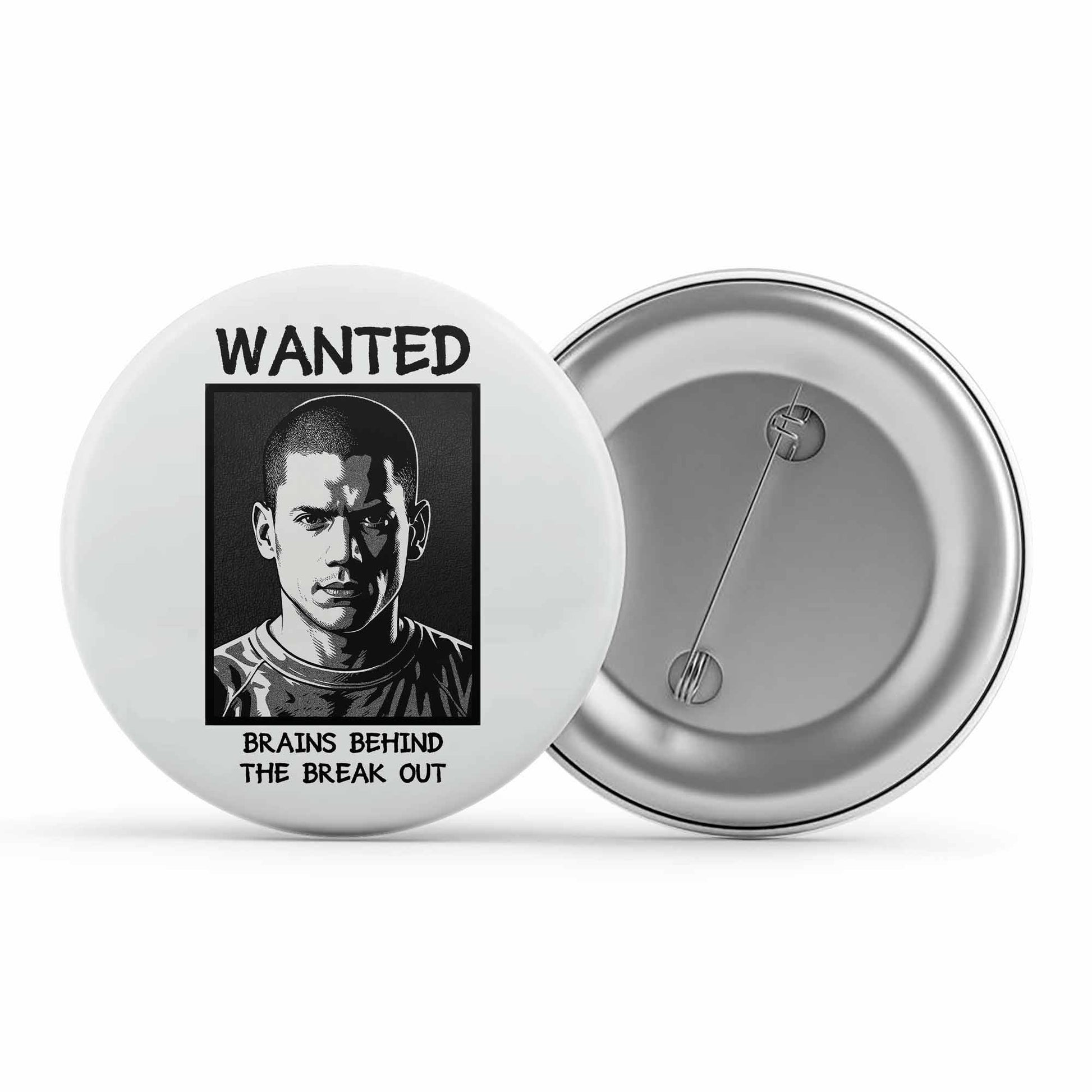 prison break brains behind the breakout badge pin button tv & movies buy online united states us the banyan tee tbt men women girls boys unisex