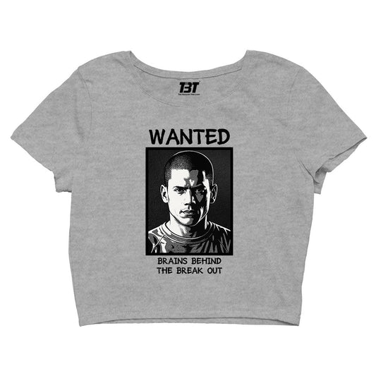 prison break brains behind the breakout crop top tv & movies buy online united states of america usa the banyan tee tbt men women girls boys unisex s