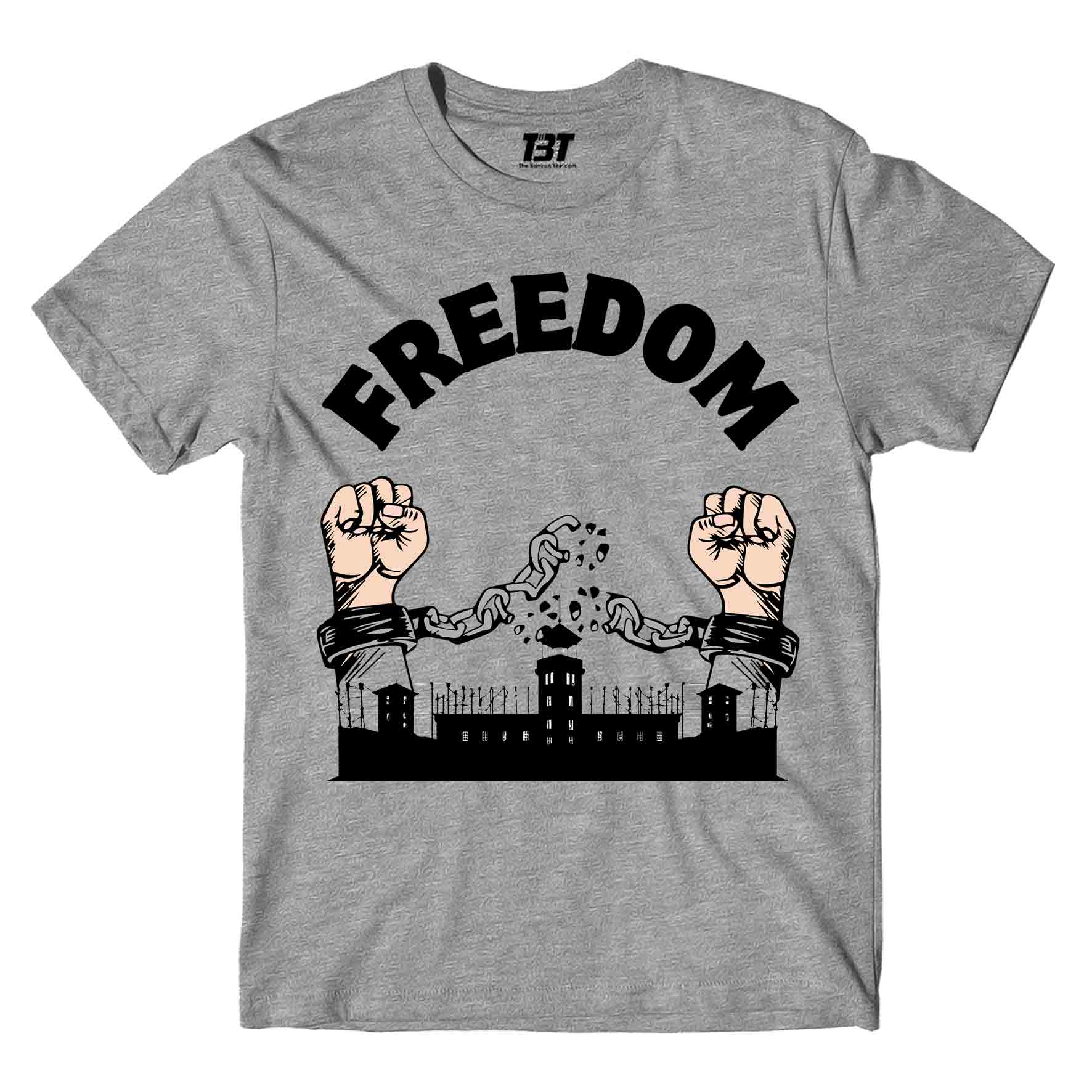 prison break freedom t-shirt tv & movies buy online united states of america usa the banyan tee tbt men women girls boys unisex gray
