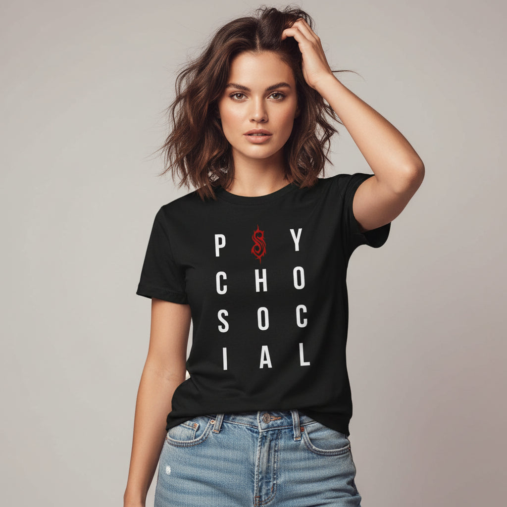 slipknot psychosocial t-shirt music band buy online united states of america usa the banyan tee tbt men women girls boys unisex black