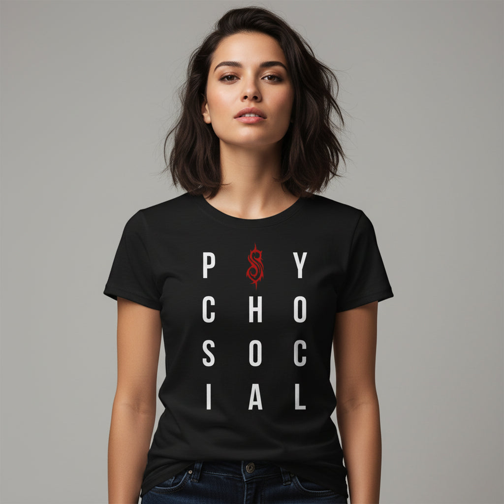 slipknot psychosocial t-shirt music band buy online united states of america usa the banyan tee tbt men women girls boys unisex black