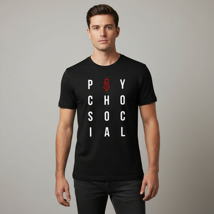 slipknot psychosocial t-shirt music band buy online united states of america usa the banyan tee tbt men women girls boys unisex black