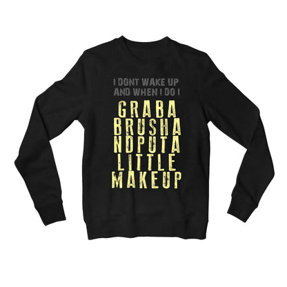 system of a down put a little makeup sweatshirt upper winterwear music band buy online united states usa the banyan tee tbt men women girls boys unisex black