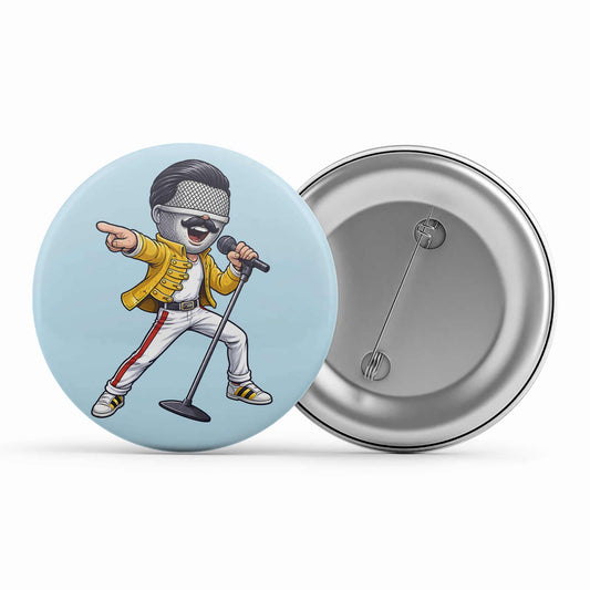queen mic mercury badge pin button music band buy online united states usa the banyan tee tbt men women girls boys unisex  
