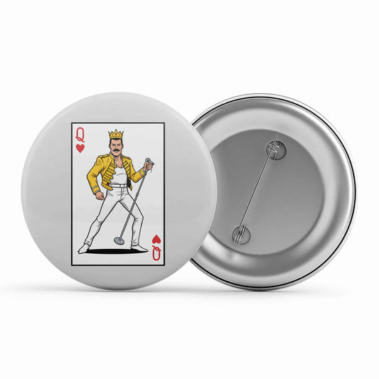 queen the queen of hearts badge pin button music band buy online united states usa the banyan tee tbt men women girls boys unisex  