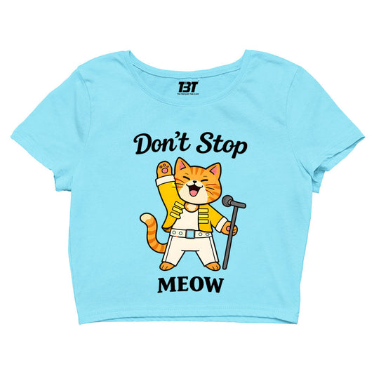 queen don't stop meow crop top music band buy online united states usa the banyan tee tbt men women girls boys unisex s 