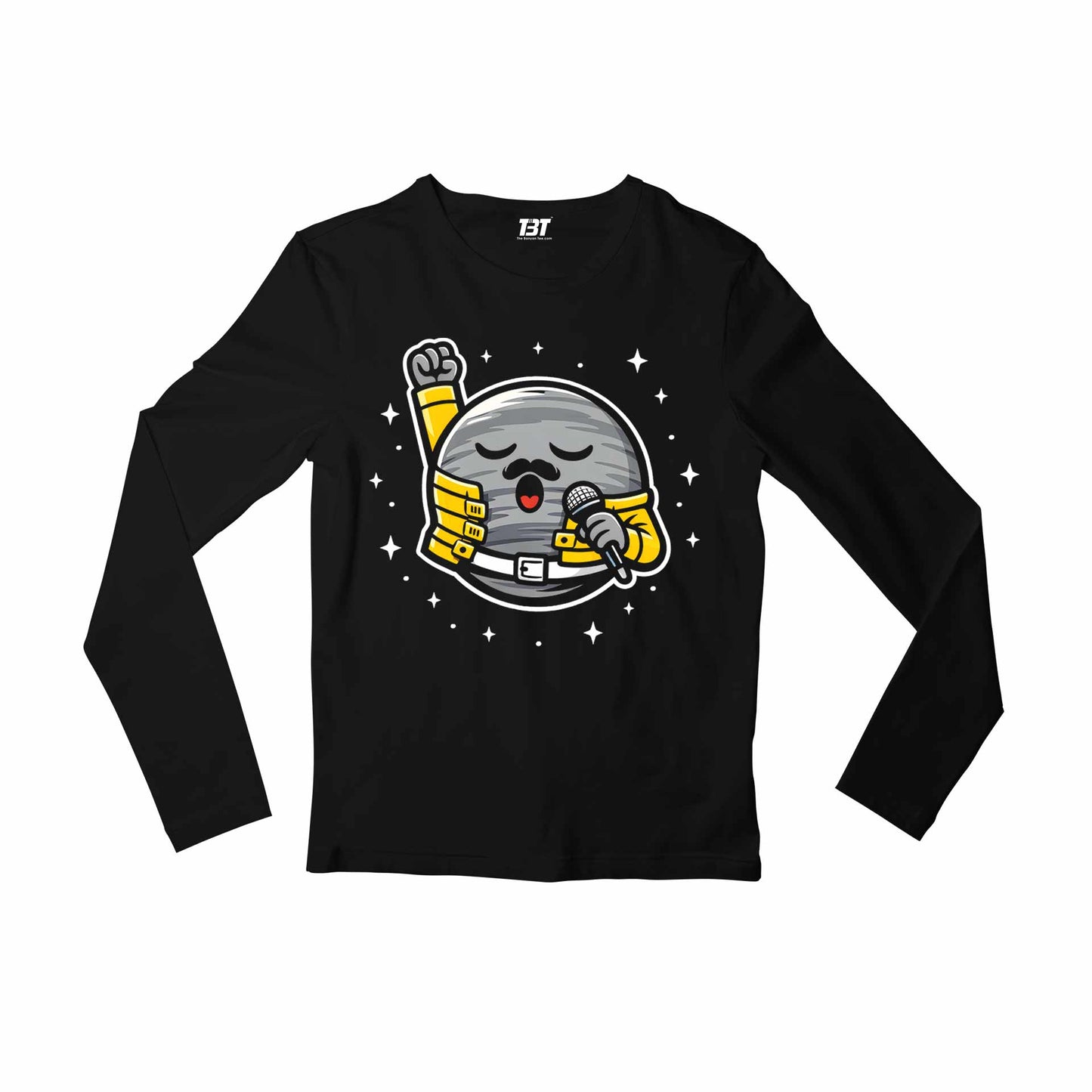 queen mercury live full sleeves long sleeves music band buy online united states usa the banyan tee tbt men women girls boys unisex black 