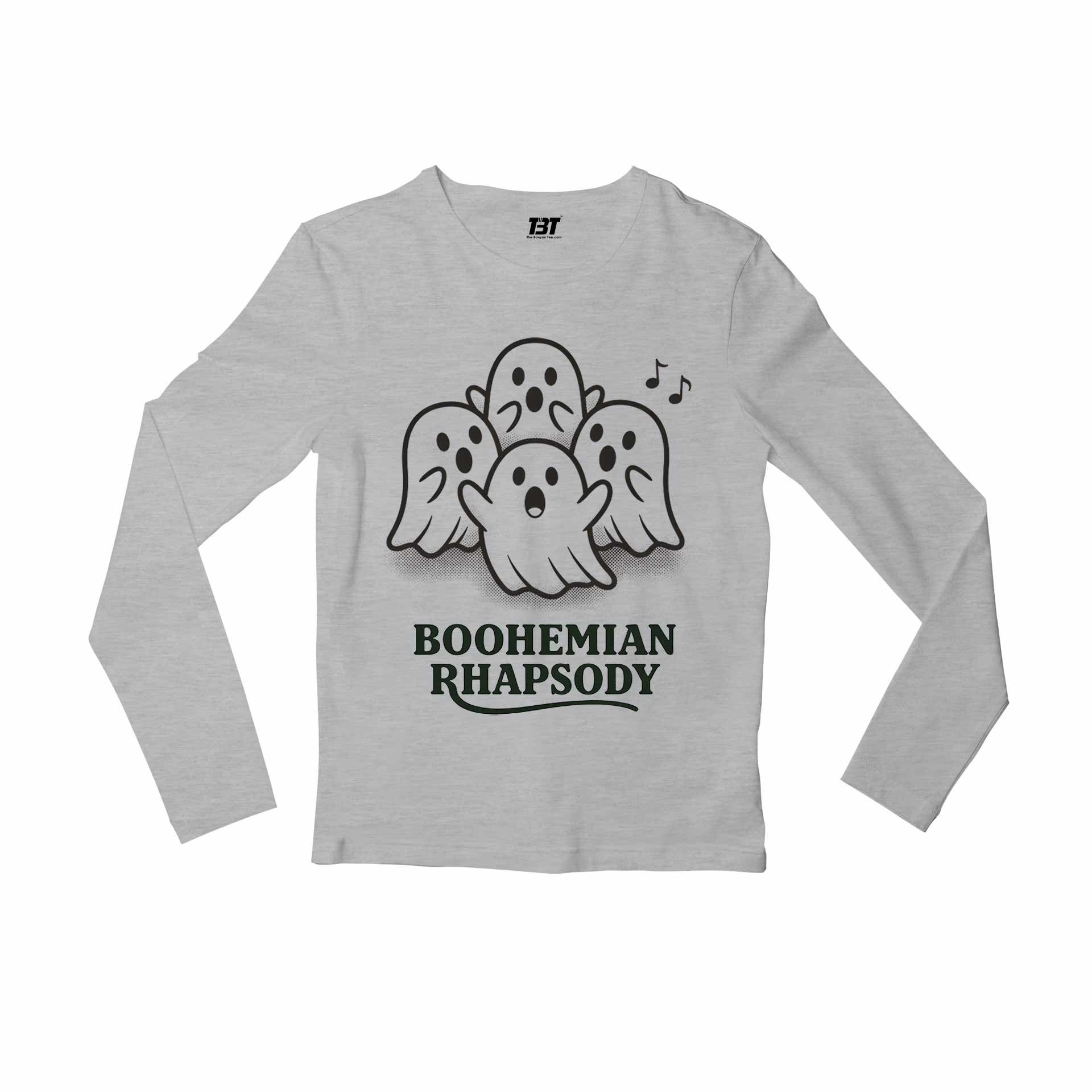 queen boohemian rhapsody full sleeves long sleeves music band buy online united states usa the banyan tee tbt men women girls boys unisex gray 
