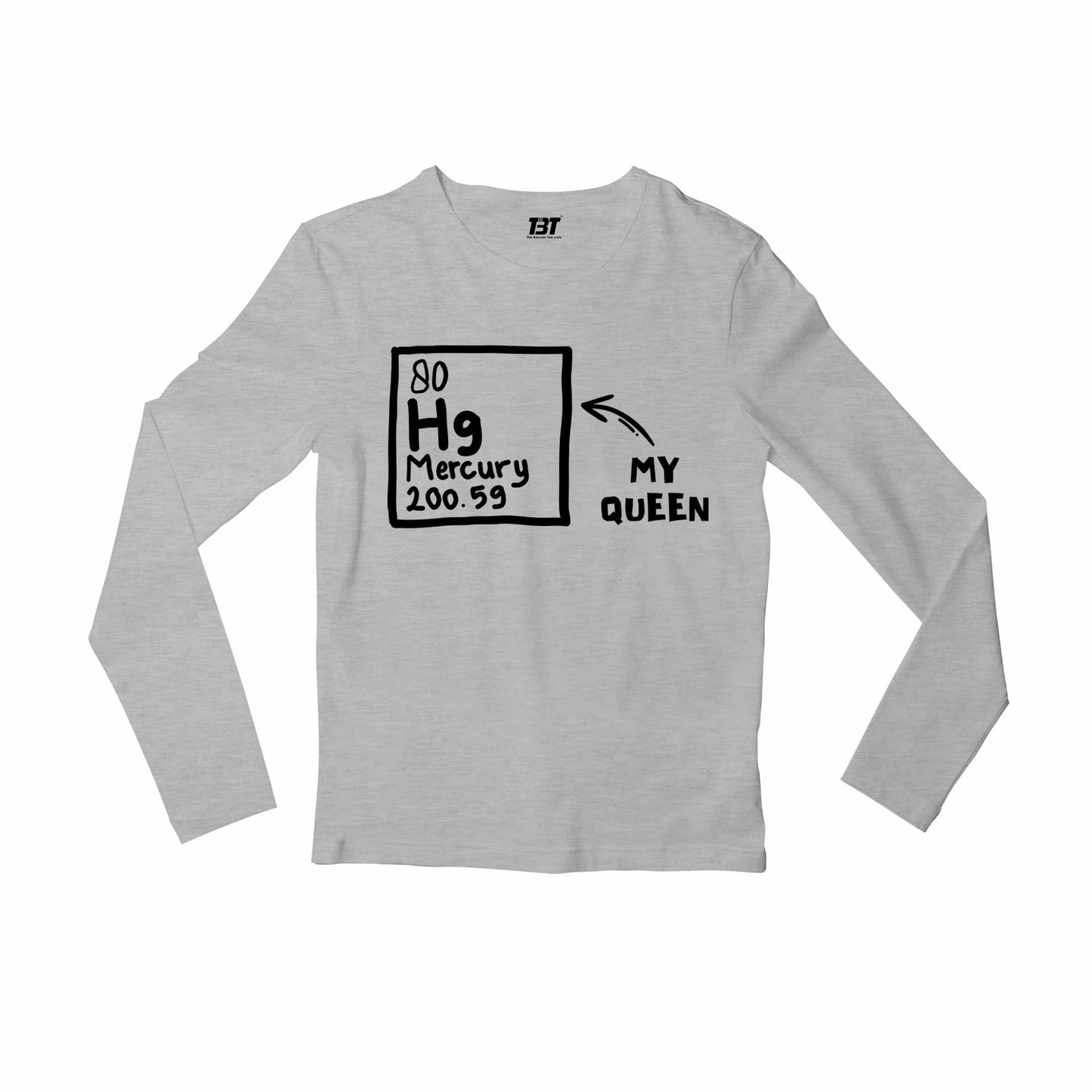 queen my queen full sleeves long sleeves music band buy online united states usa the banyan tee tbt men women girls boys unisex gray 