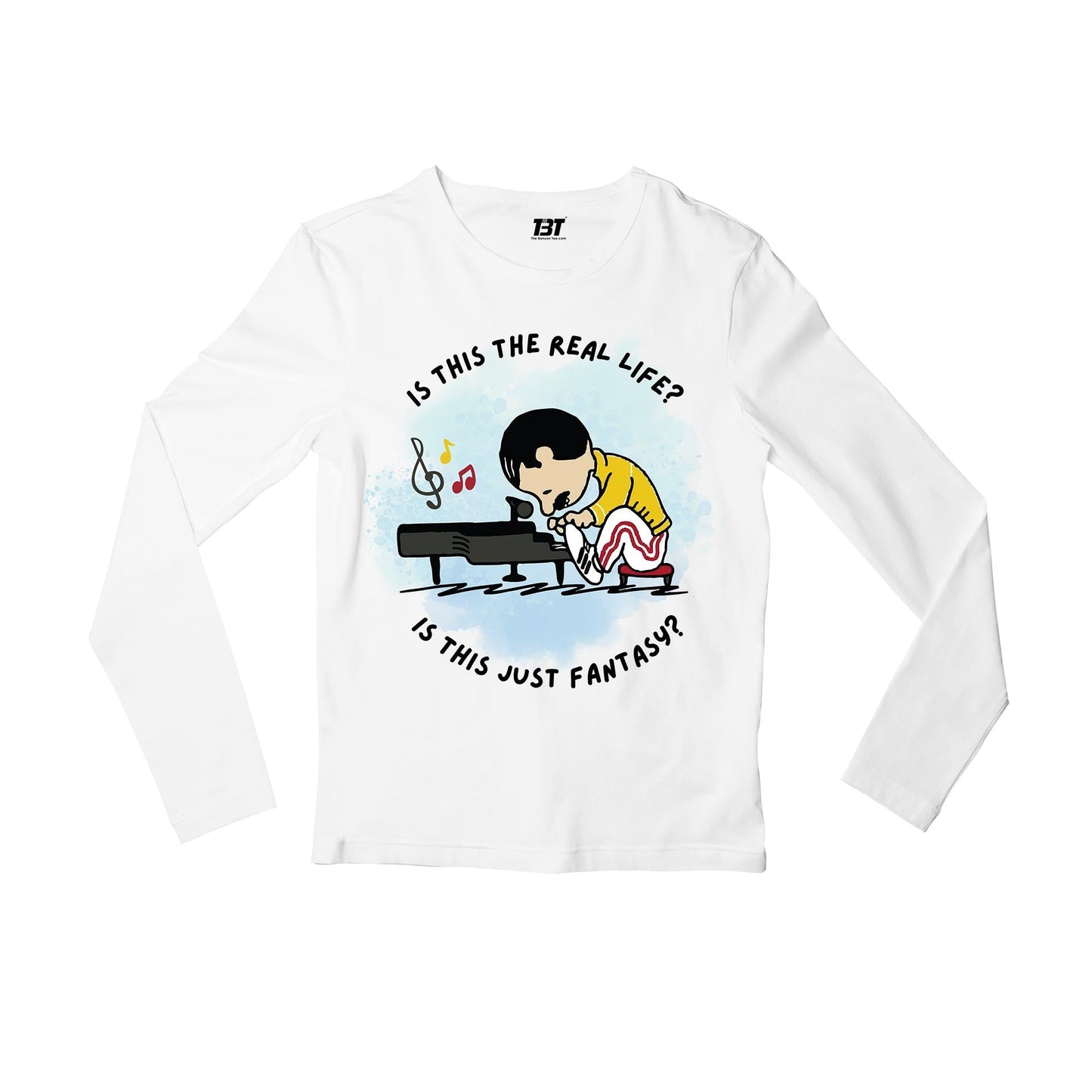 queen bohemian maestro full sleeves long sleeves music band buy online india the banyan tee tbt men women girls boys unisex white