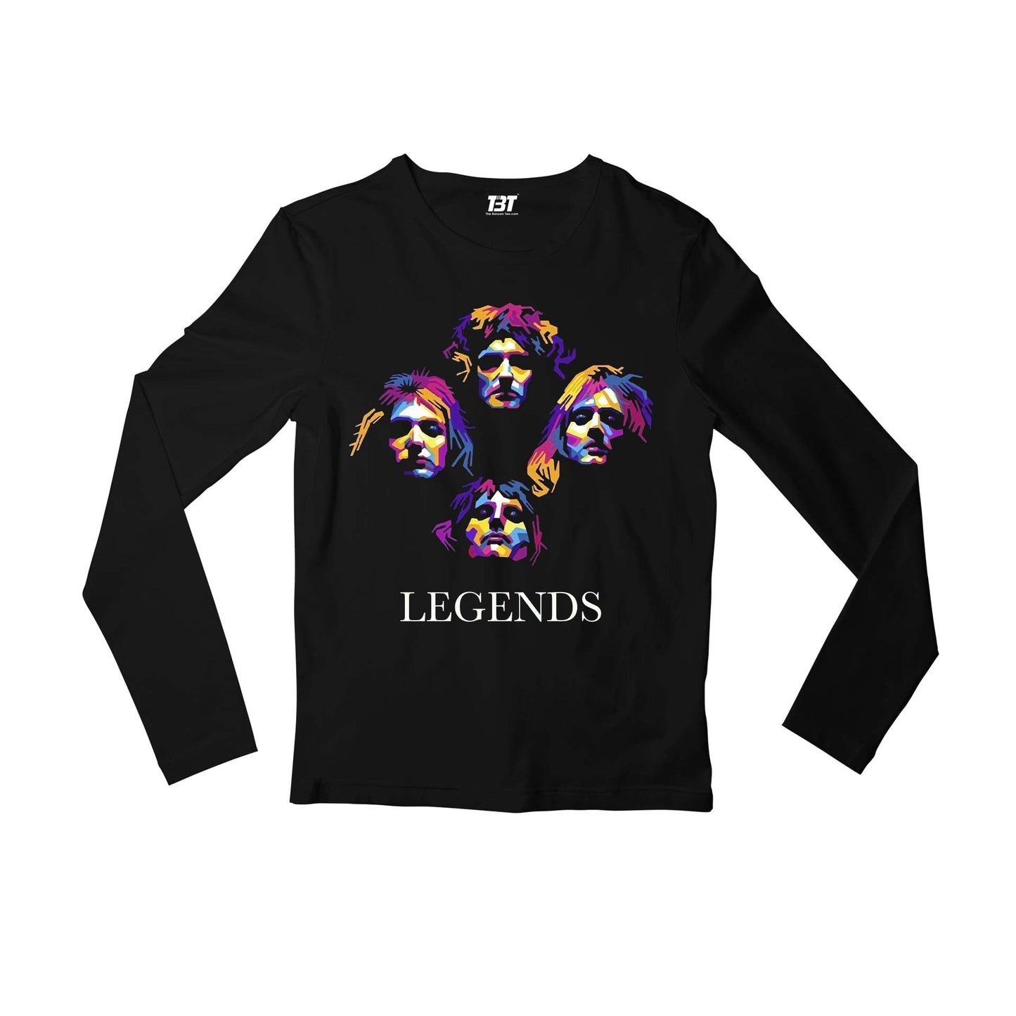 queen legends full sleeves long sleeves music band buy online india the banyan tee tbt men women girls boys unisex black