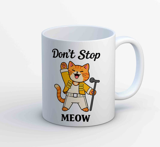 queen don't stop meow mug coffee ceramic music band buy online united states usa the banyan tee tbt men women girls boys unisex  