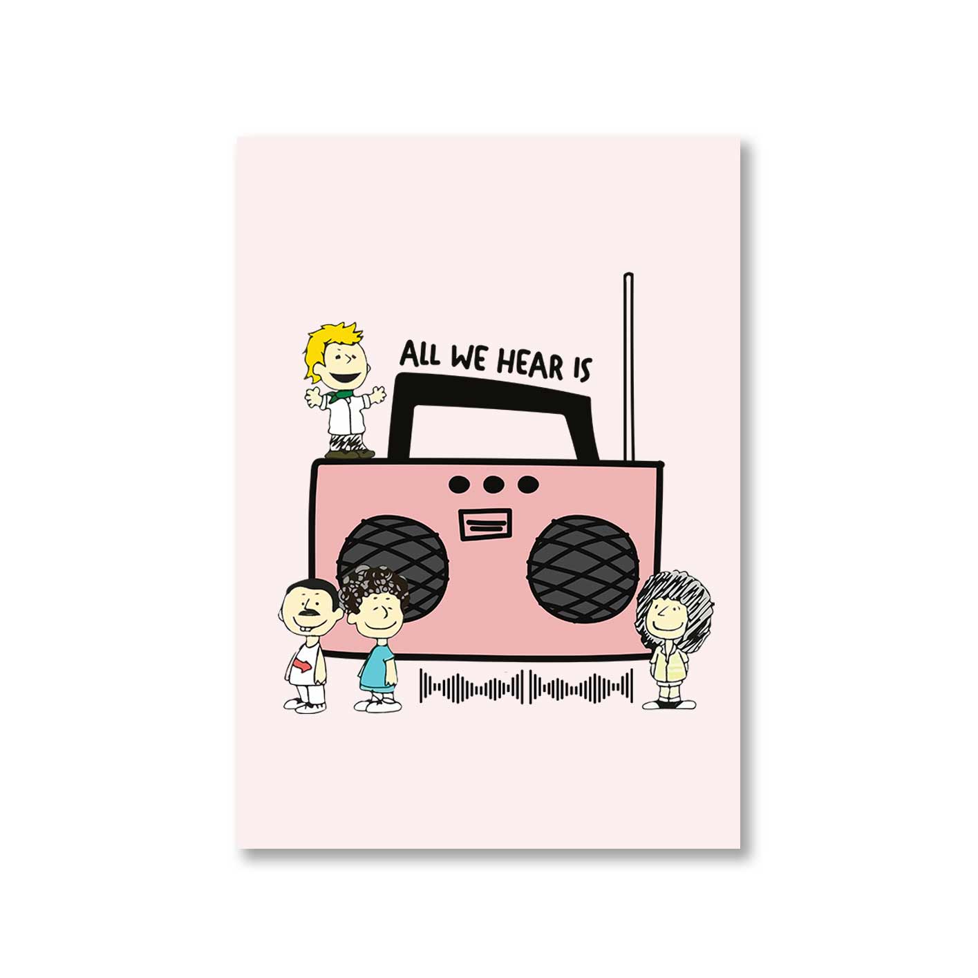 queen all we hear is poster wall art buy online united states usa the banyan tee tbt 8 x 10 