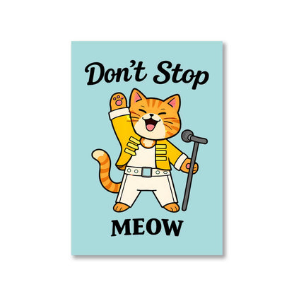 queen don't stop meow poster wall art buy online united states usa the banyan tee tbt 8 x 10 